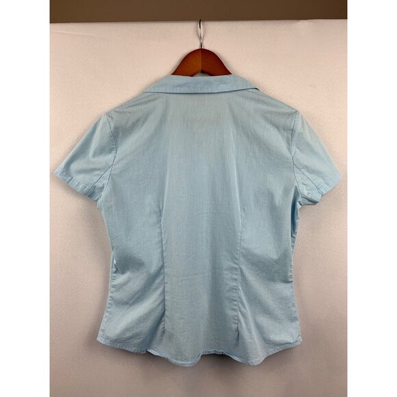 INC Stretch Womens Petite Button-Up Short Sleeve Shirt - Picture 5 of 5